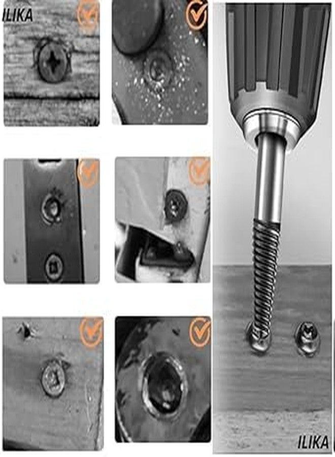 ILIKA مجموعة مثقاب استخراج البراغي من إيليكا، مجموعة مثاقب استخراج البراغي التالفة والمكسورة، أداة إزالة البراغي التالفة، مثقاب مركزي سهل الاستخراج (6 قطع) - Image 3